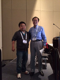 Taeyoung with Prof. Xin Lin of CMU, who is the organizer of DAC PhD Forum in DAC15 San Francisco, CA.